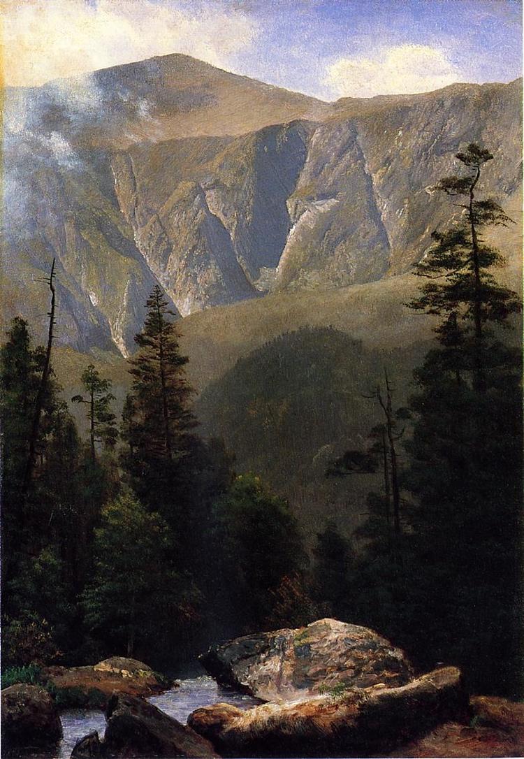 Albert Bierstadt Oil Painting Mountainous Landscape